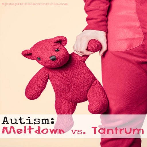 meltdown vs tantrum autism