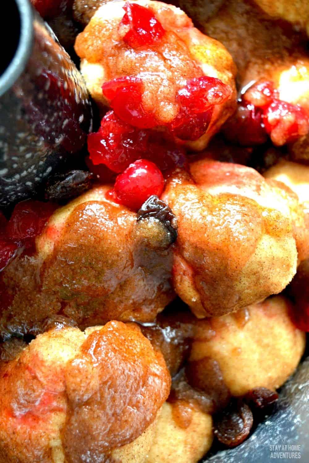 The BEST Cranberry Raisin Monkey Bread Recipe