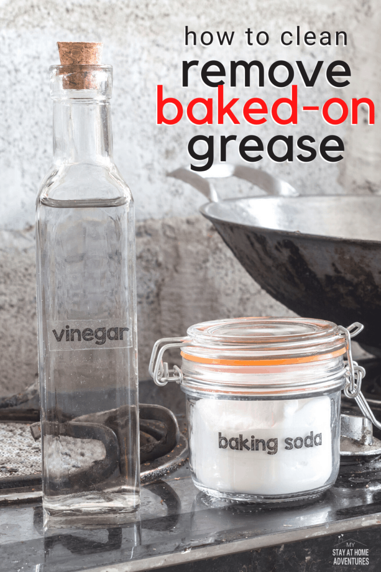 How to Clean Bakedon Grease on Stove * My Stay At Home Adventures