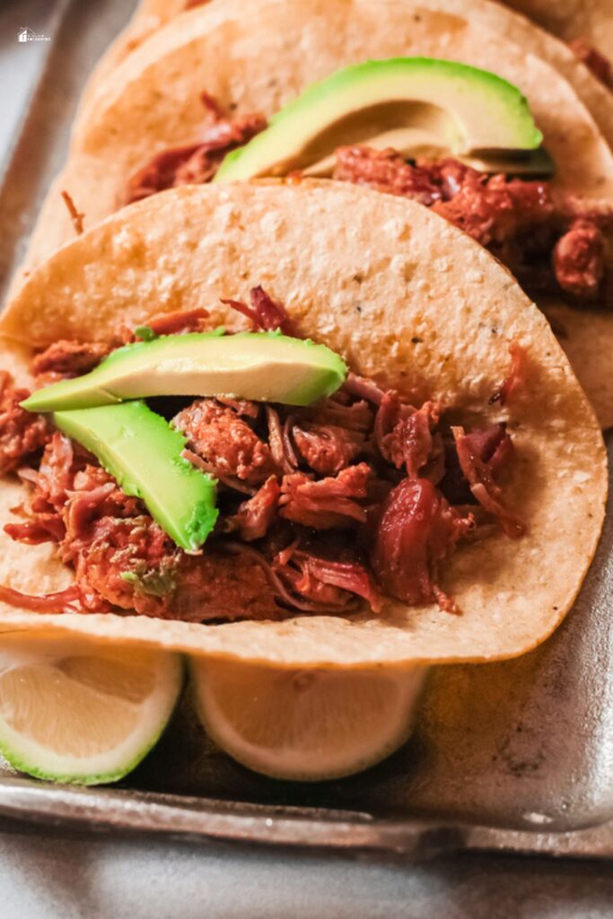 close up image of pork tacos