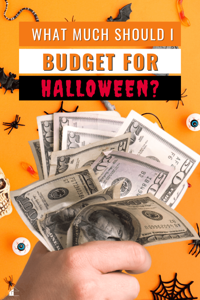 A Halloween scene with pumpkins and spooky decorations, highlighting how to create a Halloween budget for costumes, candy, and decorations while saving money.