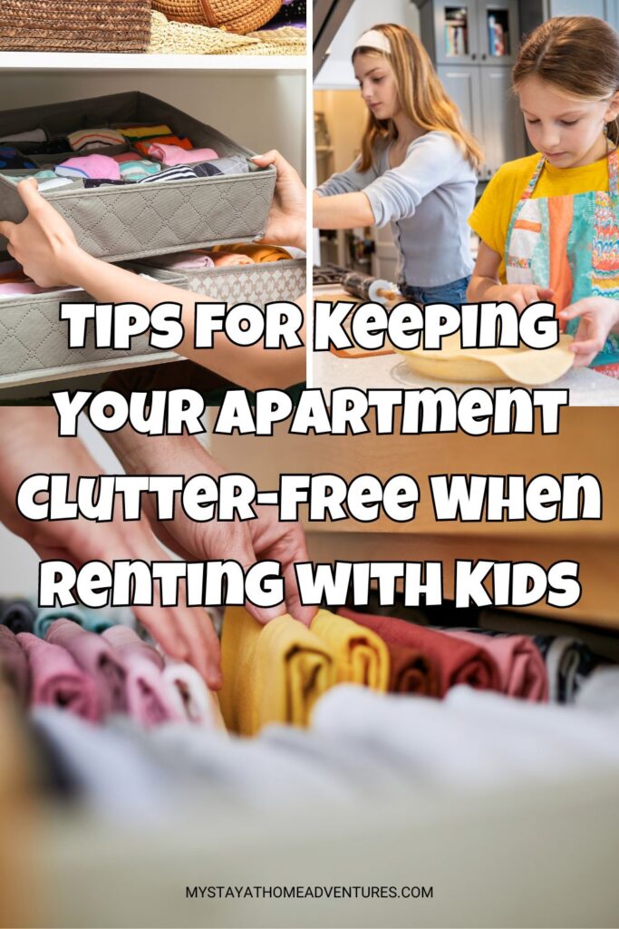 collage image for Tips for keeping your apartment clutter free