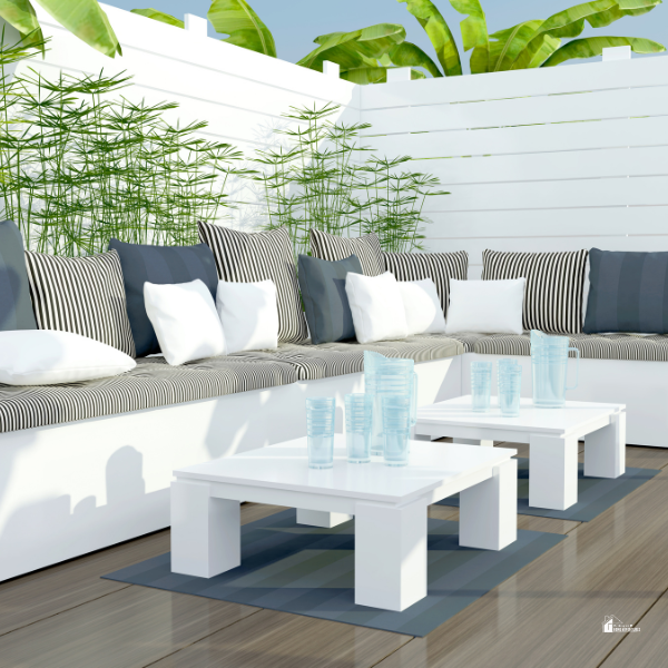 outdoor living space with beautiful seats