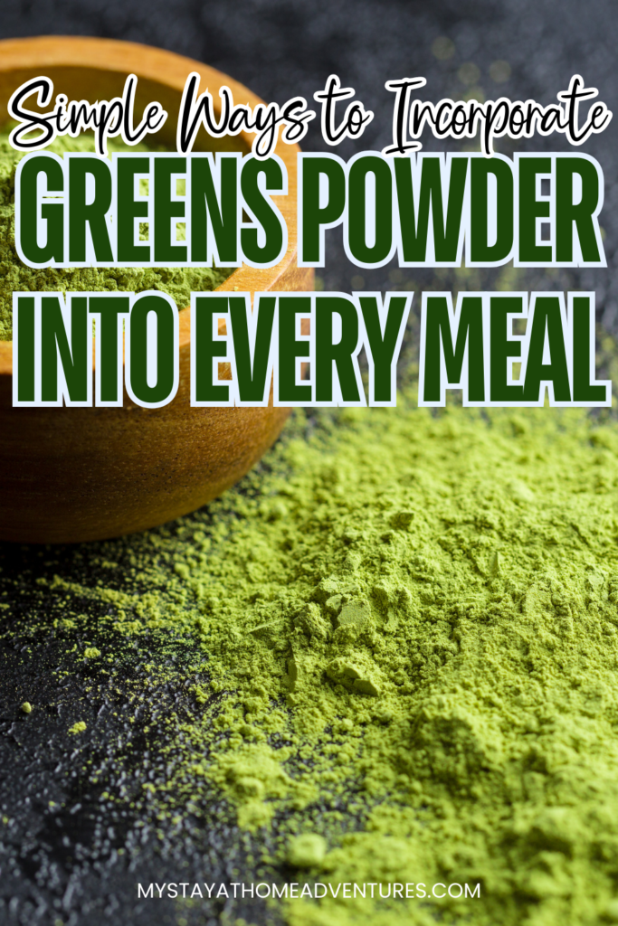 greens powder with text overlay