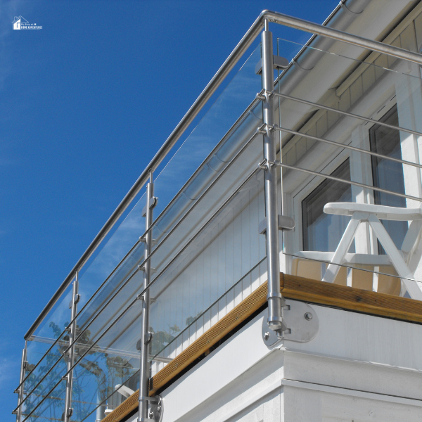 glass railings on balcony