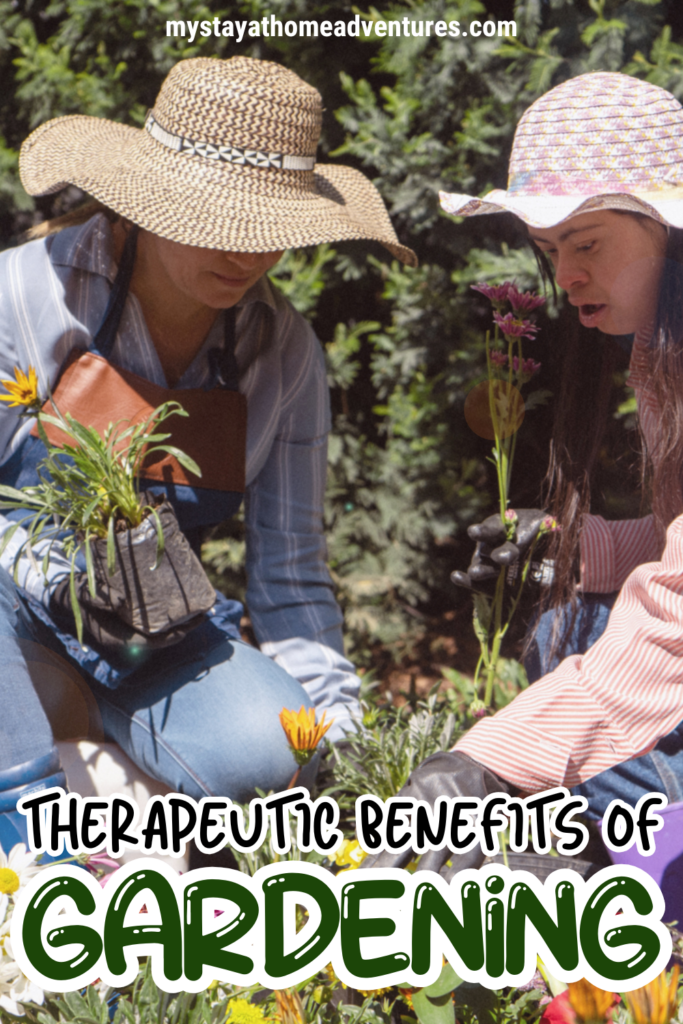 two women doing some gardening